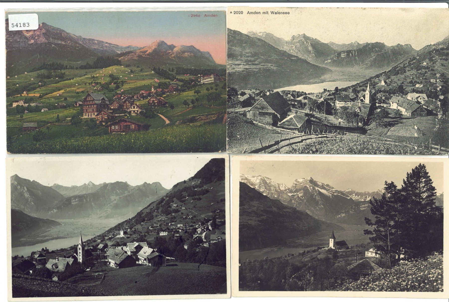 Cartoline postali: 4 AK - Amden – Usato da Ettingen venduto da Kartenplanet