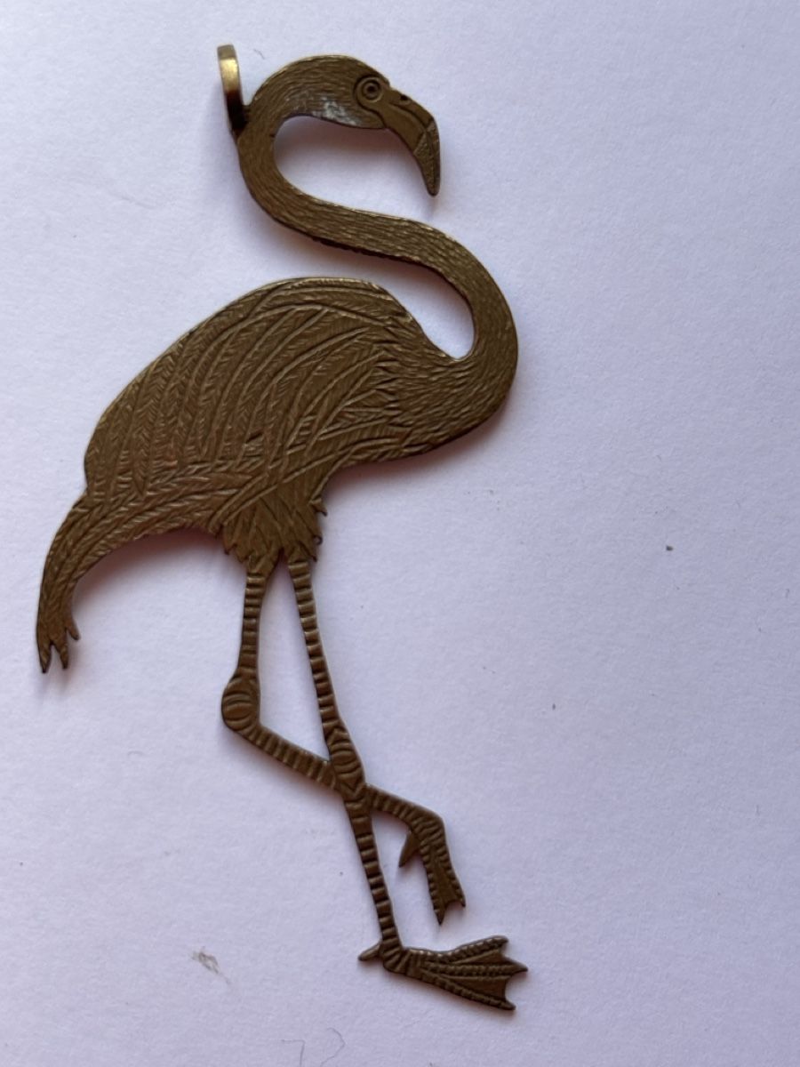 Ciondoli: Pendentif Flamant Rose Laiton – Nuovo (secondo la descrizione) da Chêne-Bougeries venduto da Bambideluxe 1