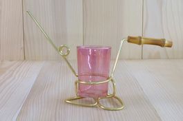 Brezel-Salzstangenhalter, Ständer Messing, vintage 50er
