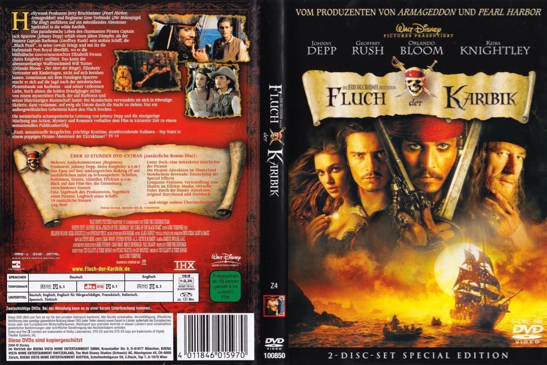 Tutti i DVDs: Fluch der Karibik -2 Disc Special Editio – Usato da THERWIL venduto da Fcbbasel