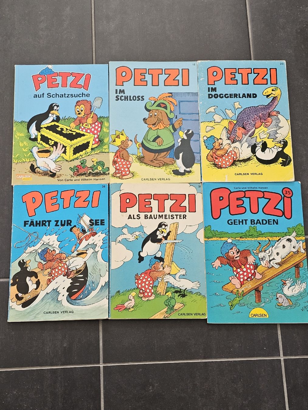Fumetti: 6 Petzi Comic Bücher Carlsen Verlag – Usato da Klingnau venduto da Eibermend1