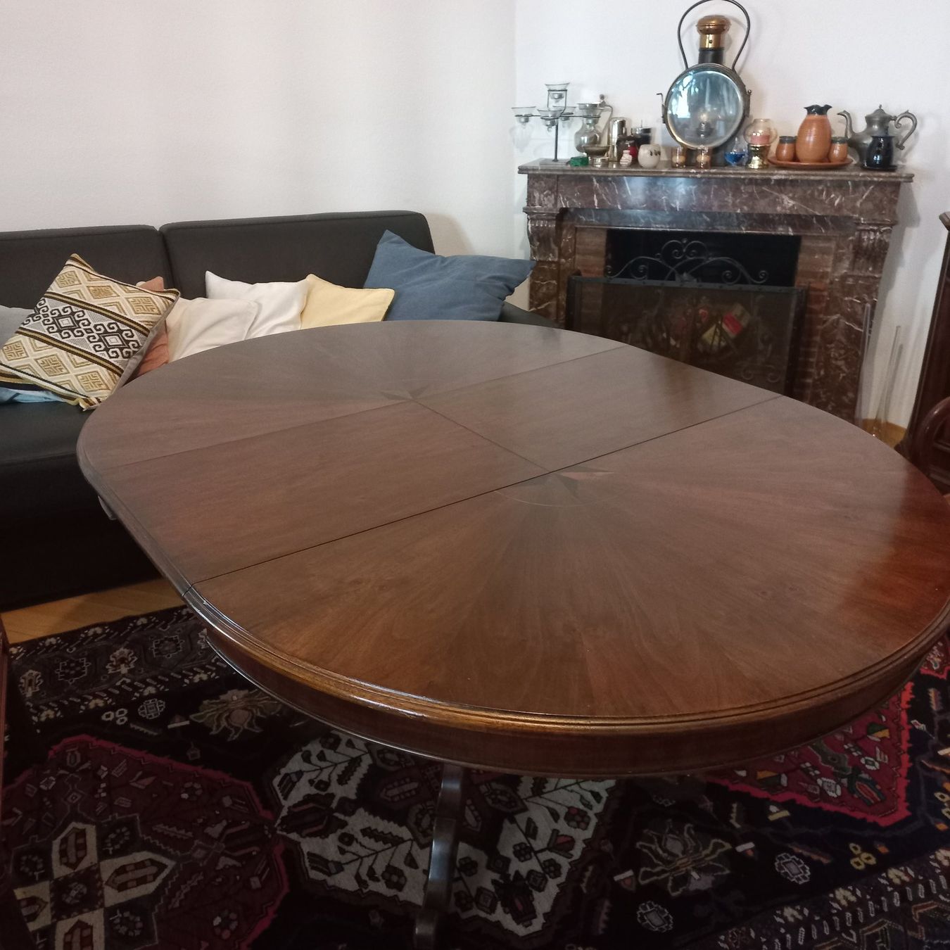 Tables: Table ronde extensible de style Louis Philippe d'occasion – D'occasion à Biel/Bienne par Kra_8tdc