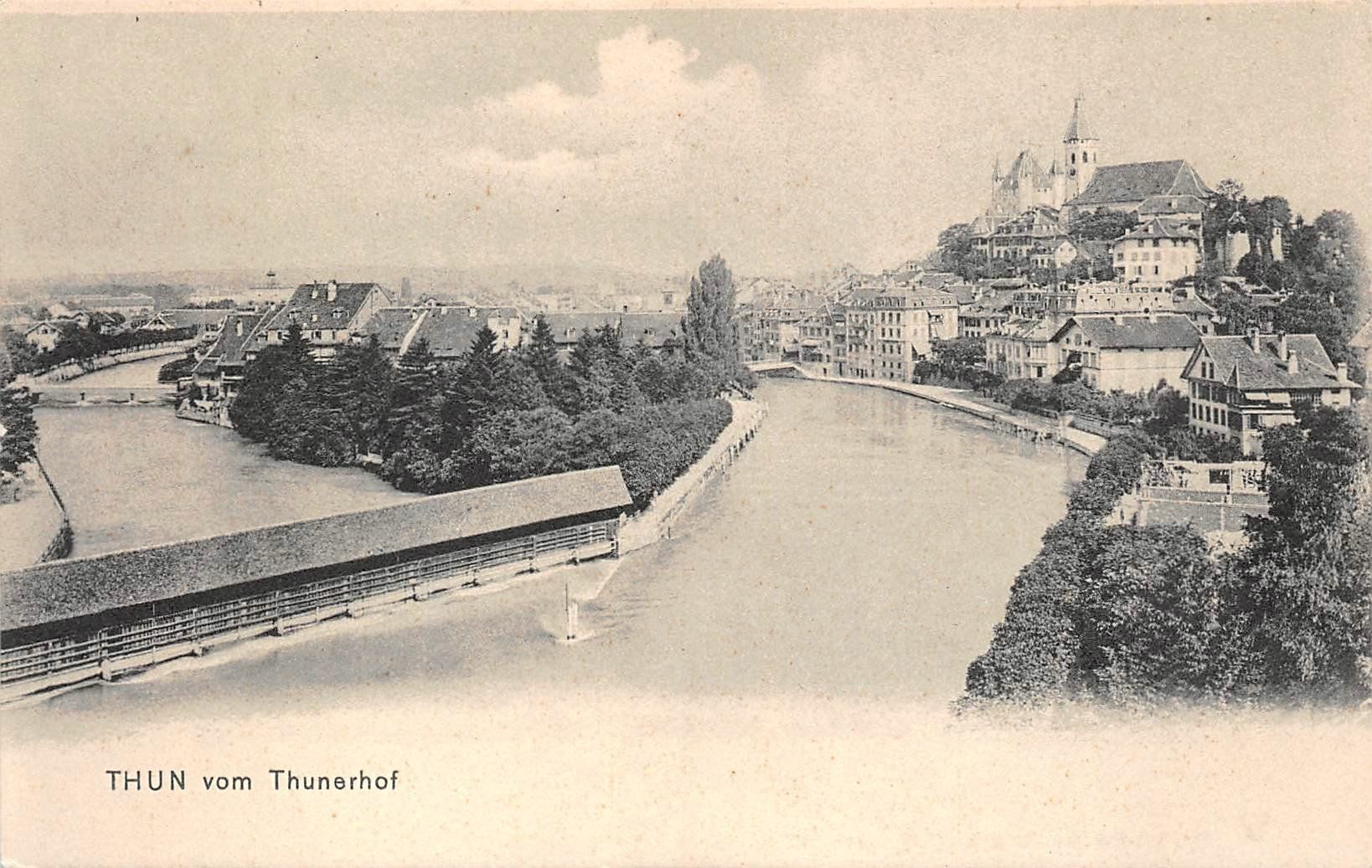 Cartoline postali: 2x Thun vom Thunerhof – Usato da Ottikon b.Kemptth. venduto da Neptun1974