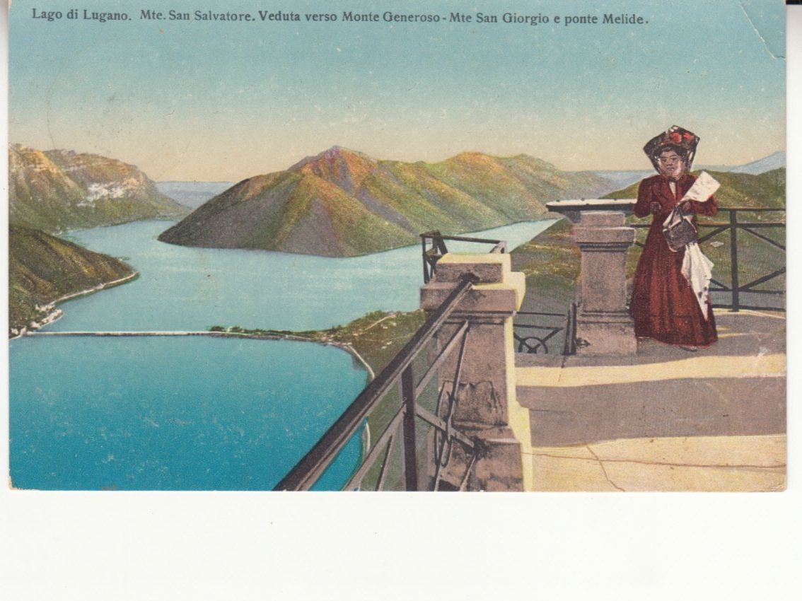 Cartoline postali: Lago di Lugano 1920 – Usato da Bürglen TG venduto da StampGraf