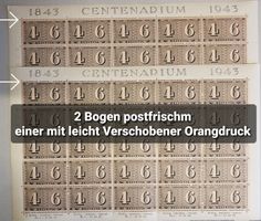 2x, 258 im Bogen mit Abart postfrisch Kt. 100.-++