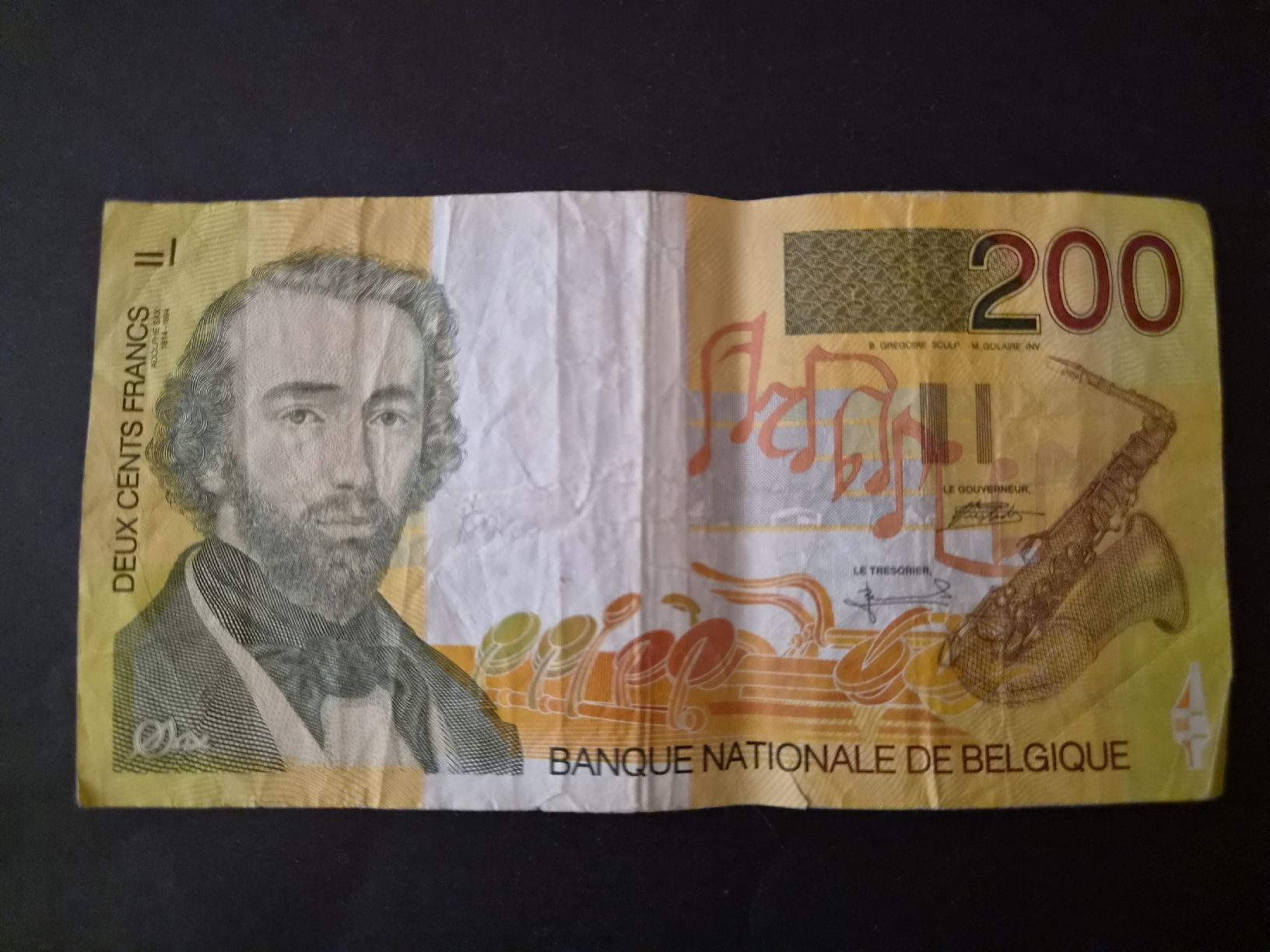 Banknoten: Belgique 1995 200 francs P148 – Gebraucht aus Versoix von rucio