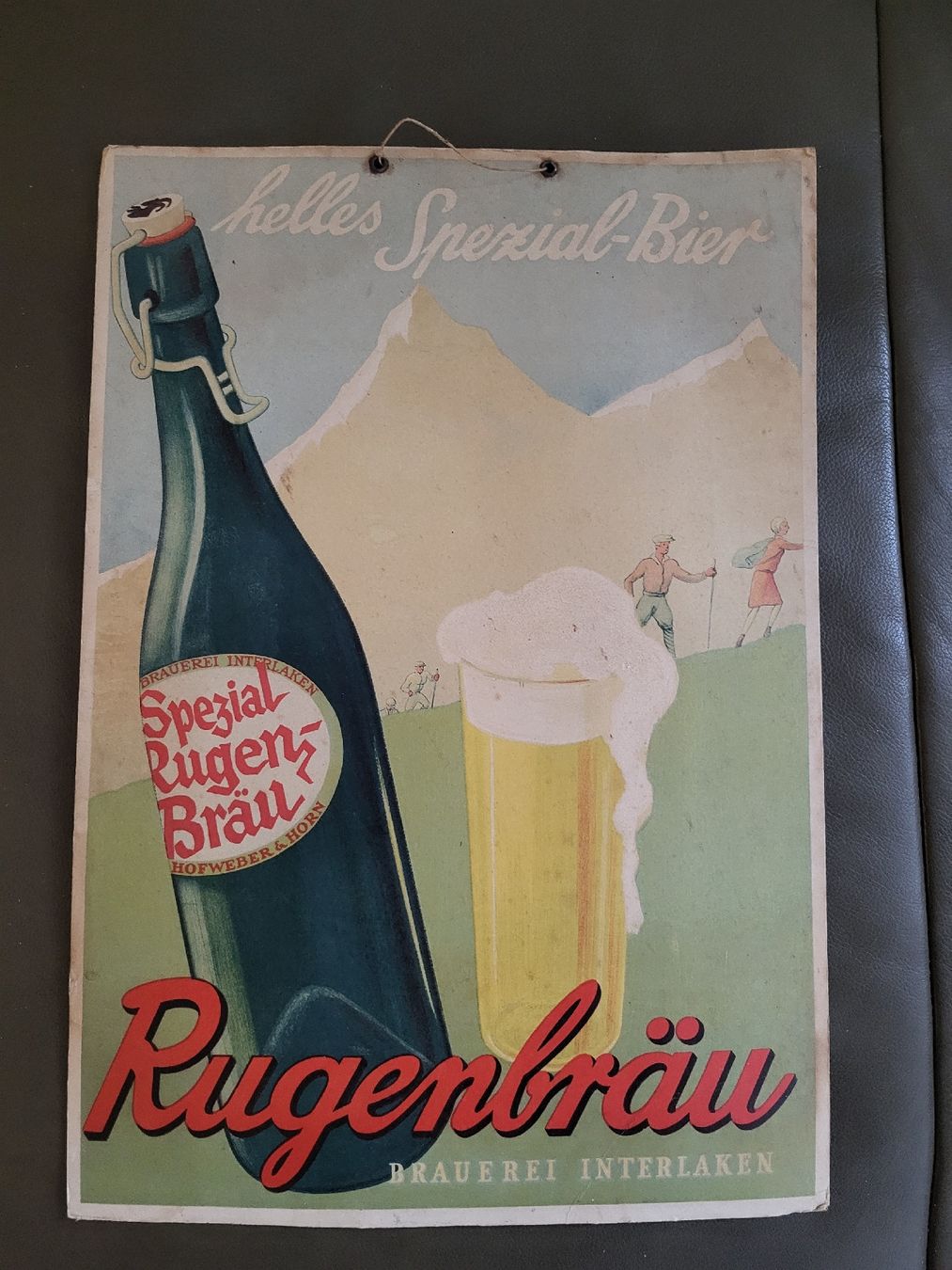 Insegne: Schild Rugenbräu-Plakat, helles Bier Interlaken – Usato da nunningen venduto da mic_88k2 1