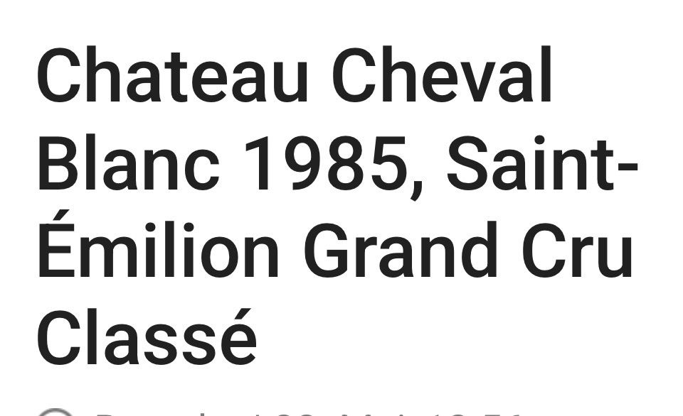 Wein: Chateau Cheval Blanc 1985 – Neu (gemäss Beschreibung) aus Rüdtligen von Walther70 2