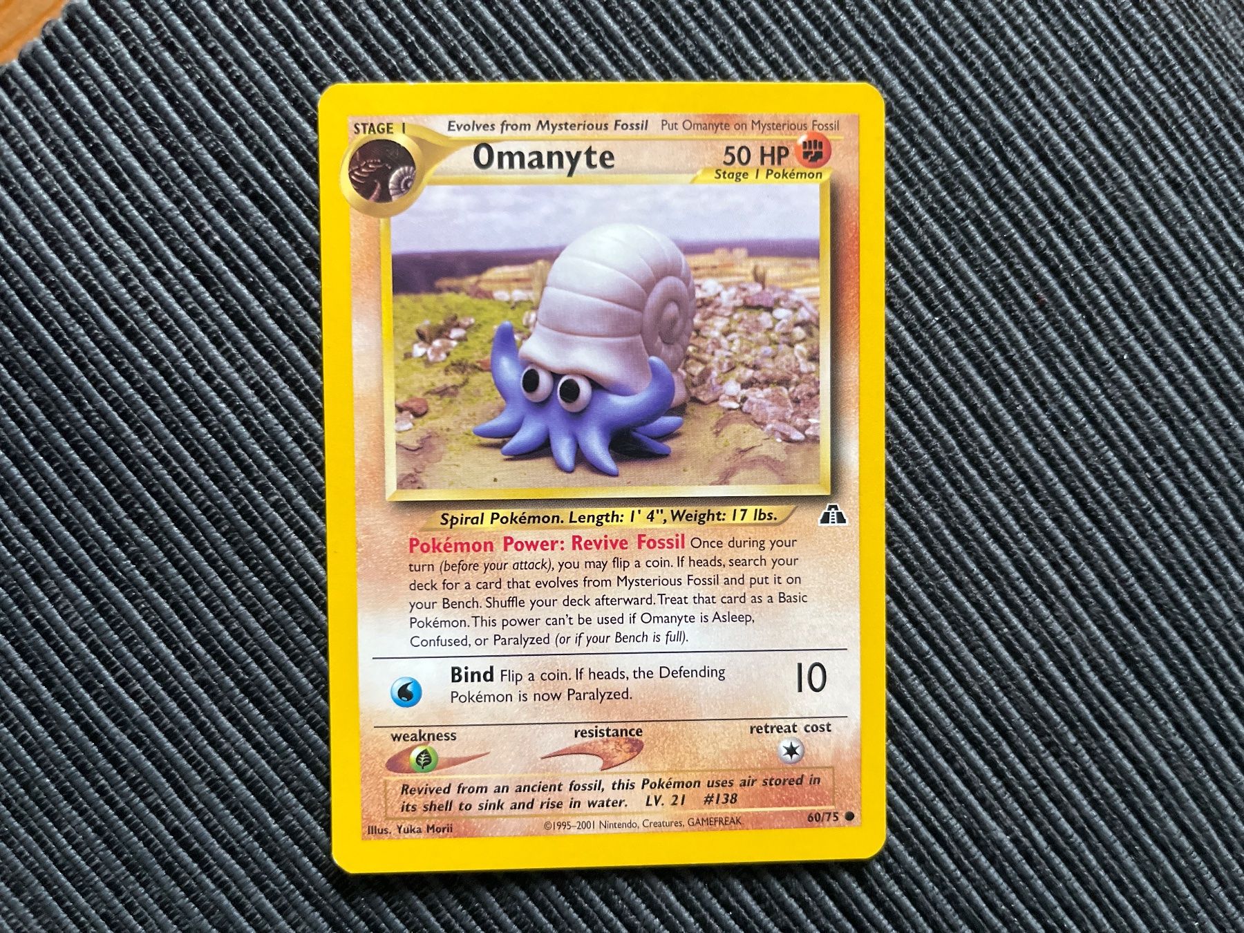 Pokémon Carte collezionabili: Pokemon Omanyte non Holo Neo Discovery – Usato da Wabern venduto da Collectfun