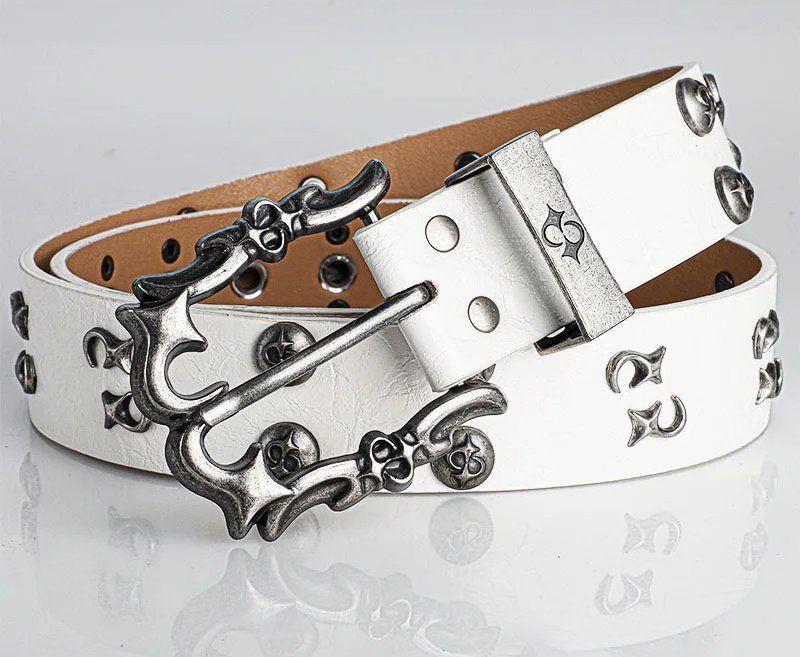 Cinture: Rivert Gradient Weiss Gothic Punk Belt - Ceinture gothique – Nuovo e nell'imballaggio originale da Lausanne venduto da FASHION-WORLD-SHOP 3