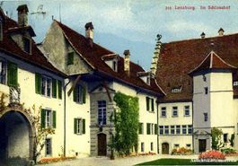 Lenzburg - im Schlosshof Litho + 1913