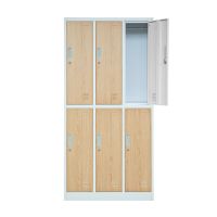 Schliessfachschrank 6er Spind Umkleideschrank Garderobe WH6