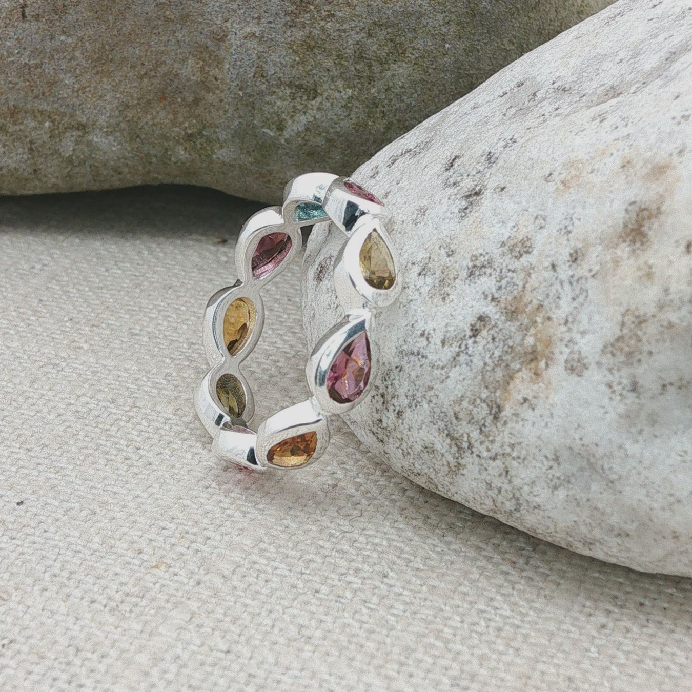 Olga Ribler Anelli: Memory Ring -Turmalinen  -  Sterling Silber 925 - Grösse 53 – Nuovo (secondo la descrizione) da Luzern venduto da Schmuckoutlet 6