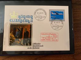 Queen Elisabeth II Ersttagsbrief Staatsbesuch Schweiz