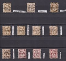 112x) Lot Wertziffer, Stempel Ortschaften, sehe Scan