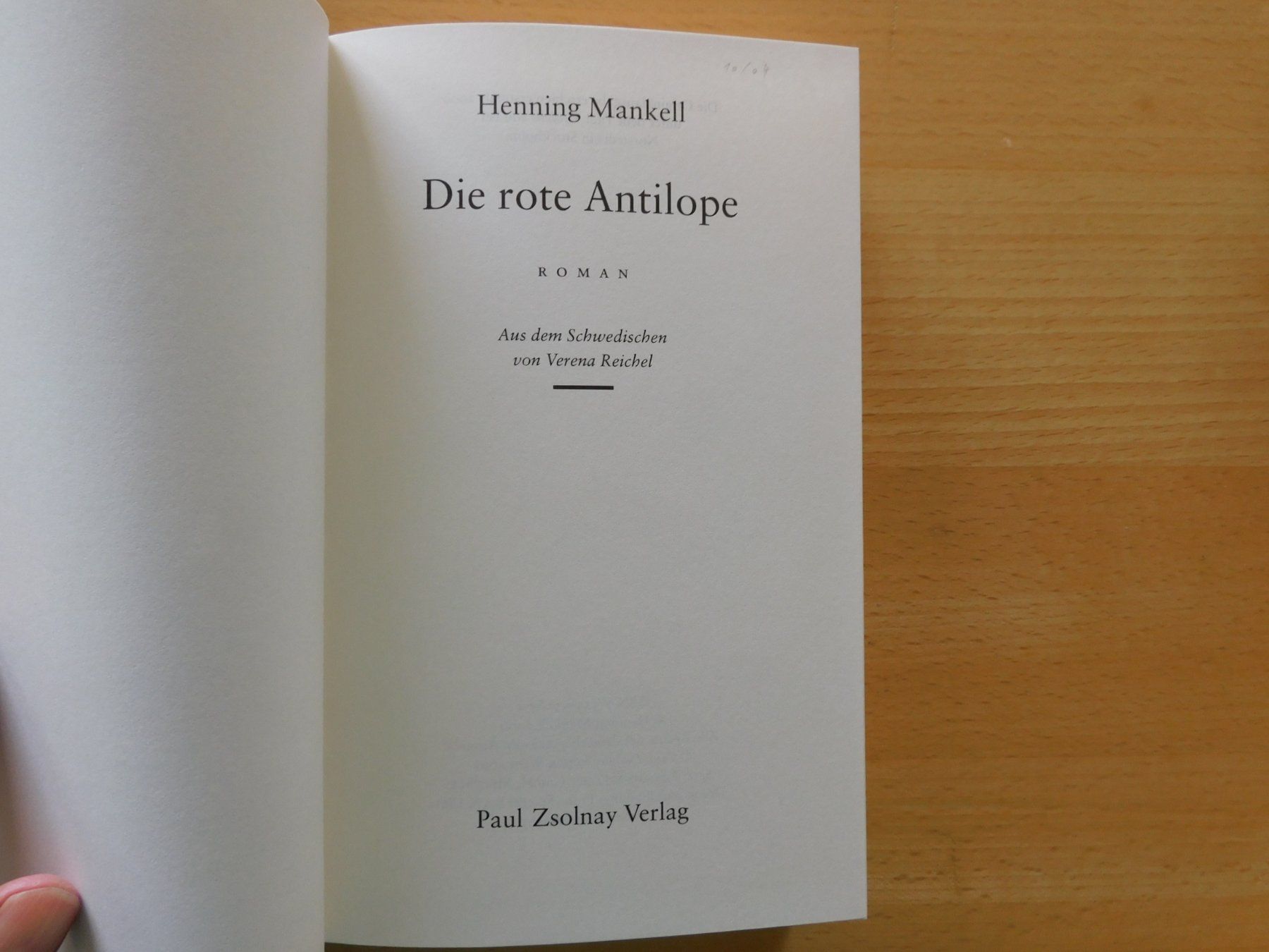 Libri: Henning Mankell - Die rote Antilope – Usato da Emmenbrücke venduto da Dickens 1