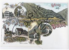 Gruss aus Bilten - (Litho-Ansicht um 1900)