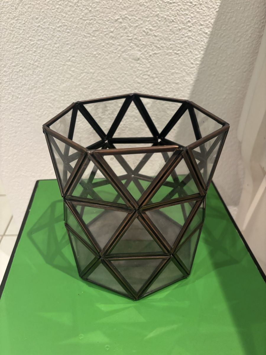 Portacandele: Windlicht / Kerzenständer - Metall Glas – Usato da Thalwil venduto da Sterla 1