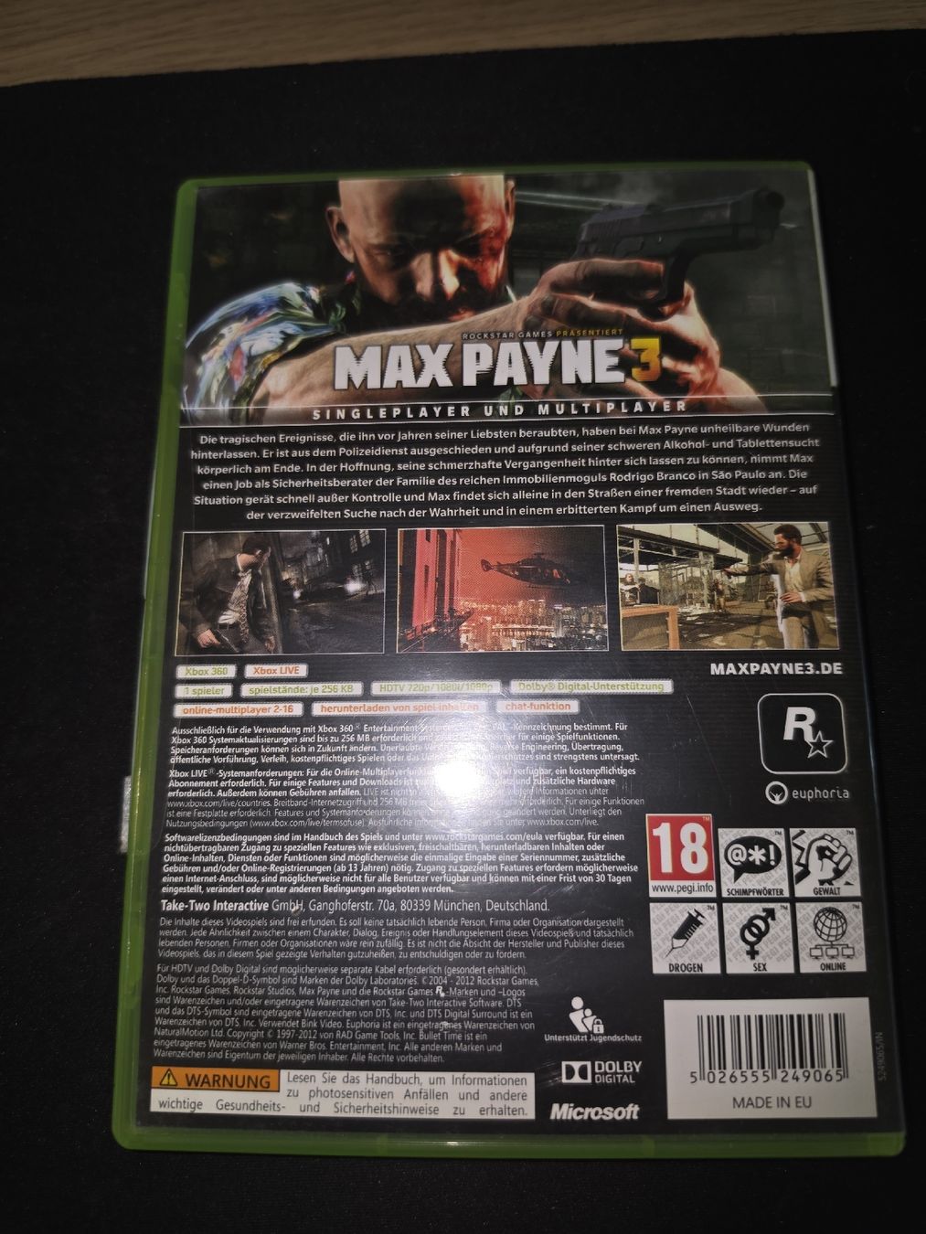 Microsoft Jeux: Max Payne 3 Xbox 360 Spiel  – D'occasion à Landschlacht par ben_gt7f 1