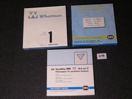 3x Whatman + MN 185mm Filterpapier, NEU