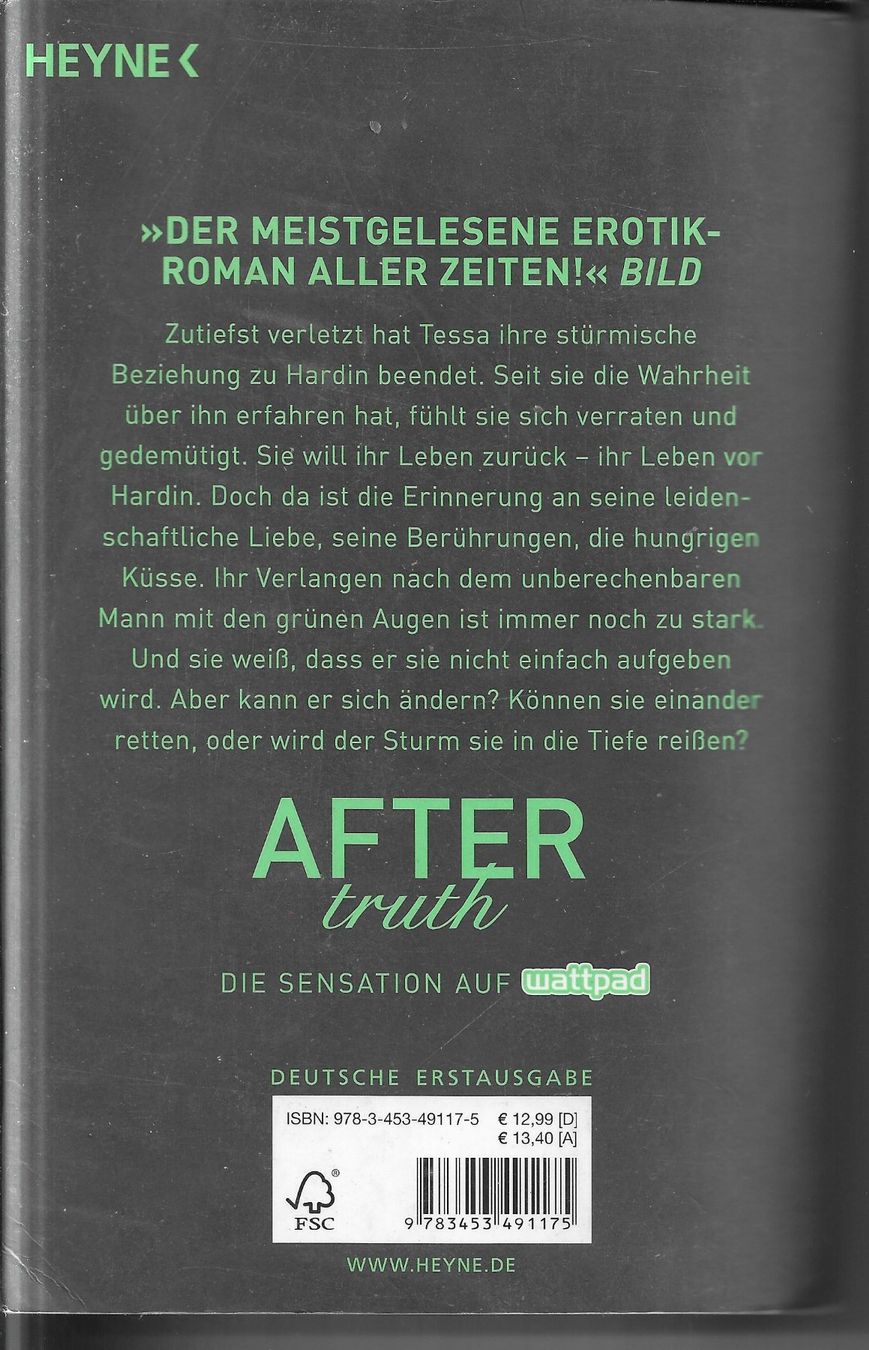Bücher: Anna Todd - After truth – Gebraucht aus Nunningen von mercury-for-books 1