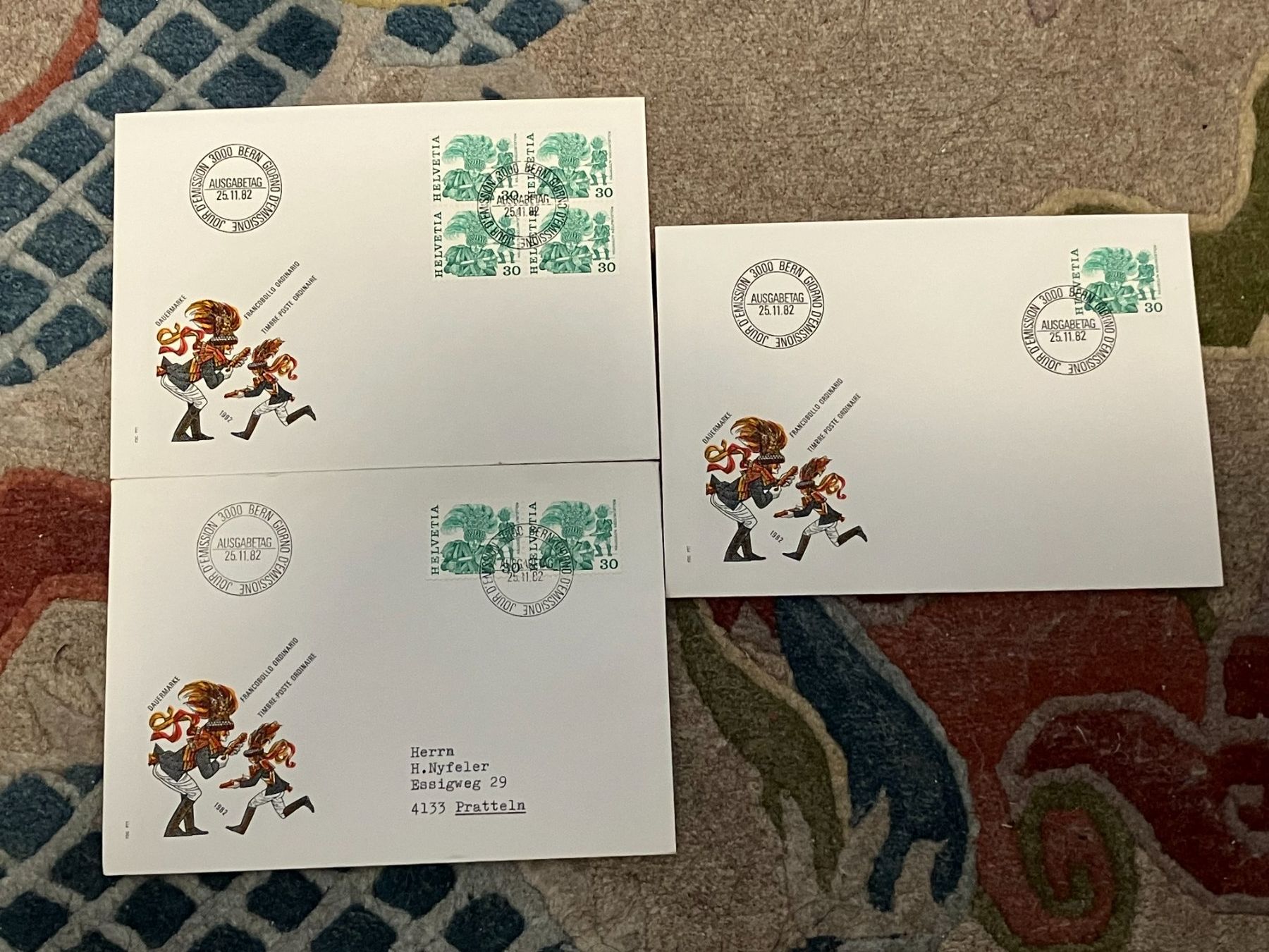 Alle Briefmarken: CH FDC 3 Stück 1982 – Gebraucht aus Koblenz von Markenhimmel