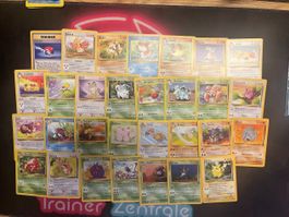 Pokemon -  Jungle set 33 Verschiedene Karten , Vintage