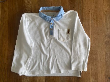 Langarm-Poloshirt Max 98/104cm, Baumwolle, neuwertig, BRIEF