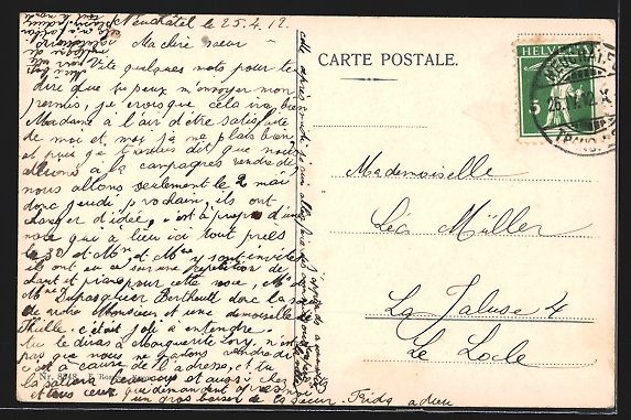 Cartoline postali: Neuchatel, L'Ecole de Commerce et l'Acad – Usato da Berlin venduto da bartko-reher 1