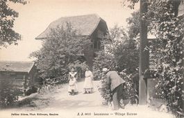 Lausanne (VD) – Schweizer Dorf mit ländlicher Alltagsszene