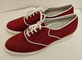 BALLY Switzerland Damen Schnürschuhe / Halbschuhe Rot Leder 