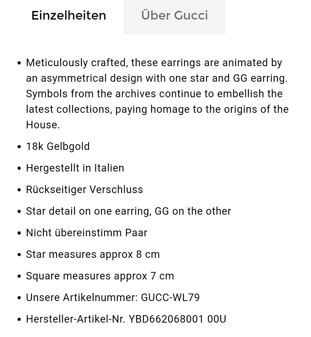 Gucci Ohrringe & -stecker: Gucci Ohrringe gelbgold – Neu (gemäss Beschreibung) aus Triesen von Vanlie 1
