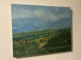 Original Gemälde "Veduta in luce dal monte", signiert