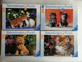 Ravensburger Puzzle 4er Set - Süssi Büsi, 500 Teile