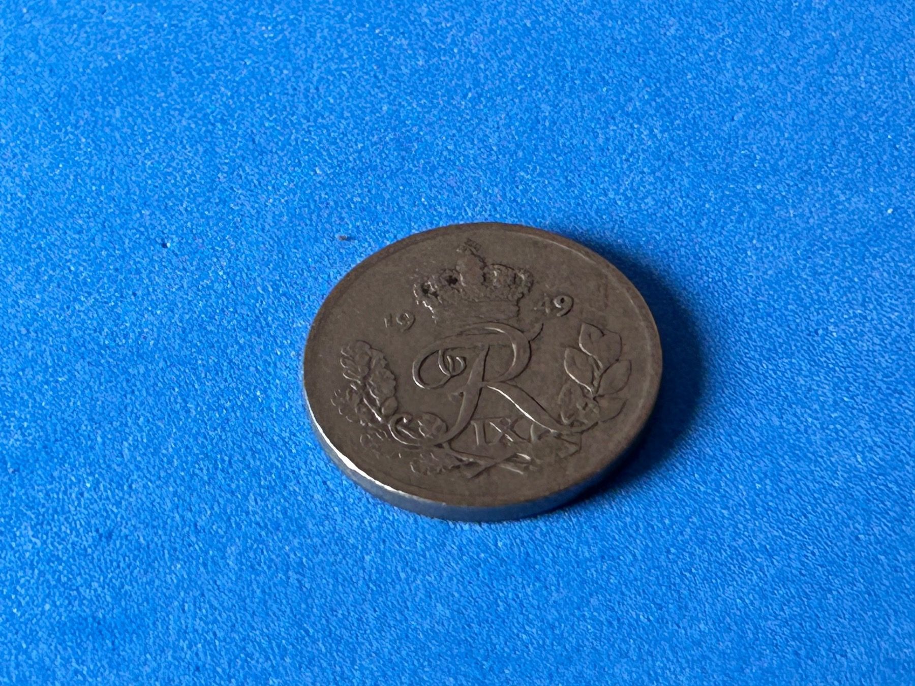 Tutti le monete: Denmark - 10 Øre - Frederik IX 1949 – Usato da Corcelles NE venduto da AJKader 3