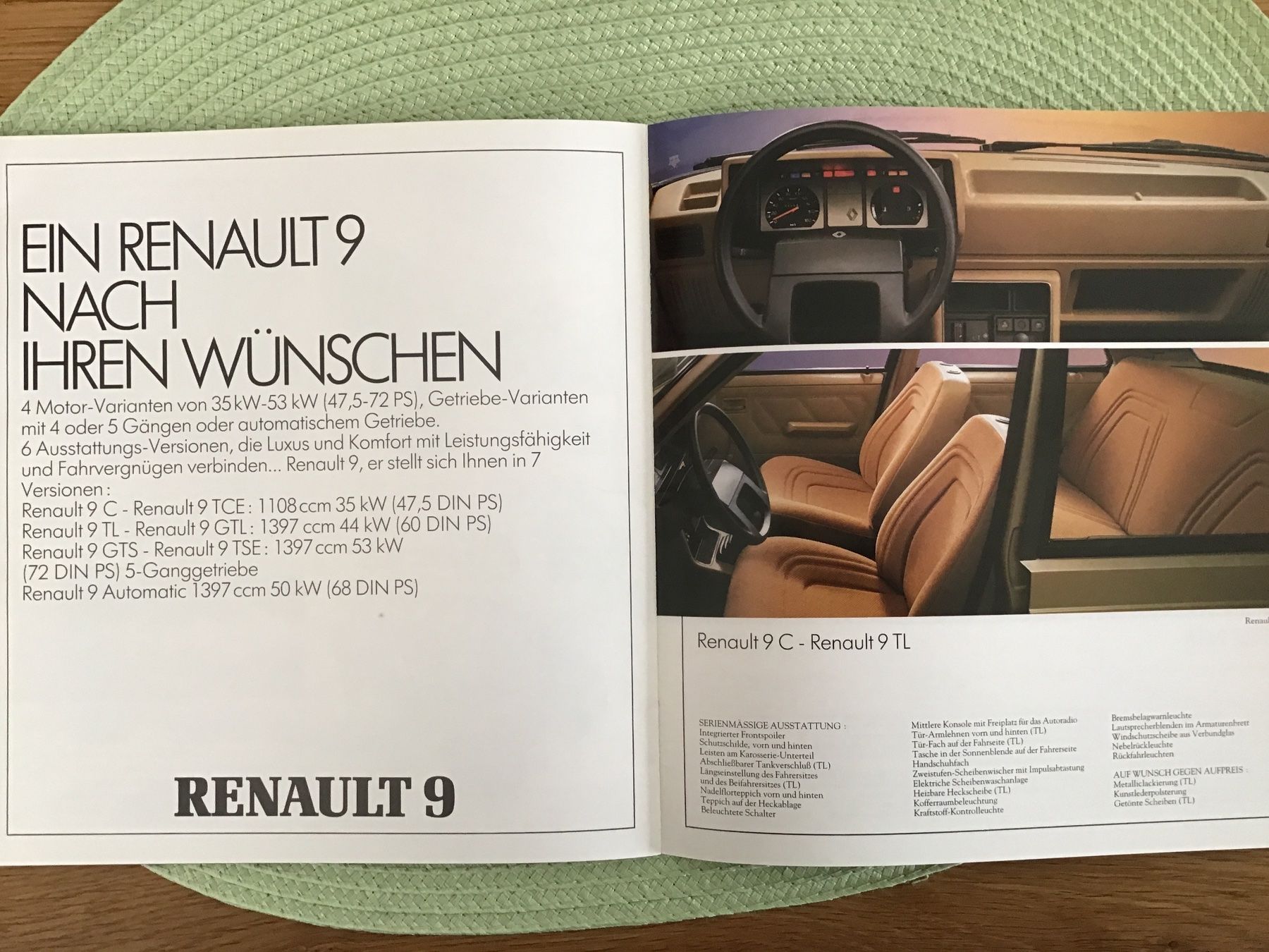 Renault Documenti: Renault 9 Verkaufsprospekt 36 Seiten – Usato da Scherzingen venduto da Starseller62 8