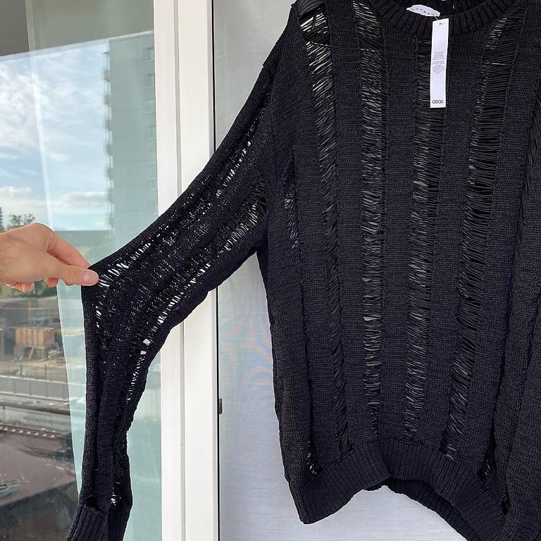 Maglioni & Felpe: Topman Oversized Pullover Rave Techno Fetish Look Punk Gr. S – Usato da Zürich venduto da JesusHublot 3