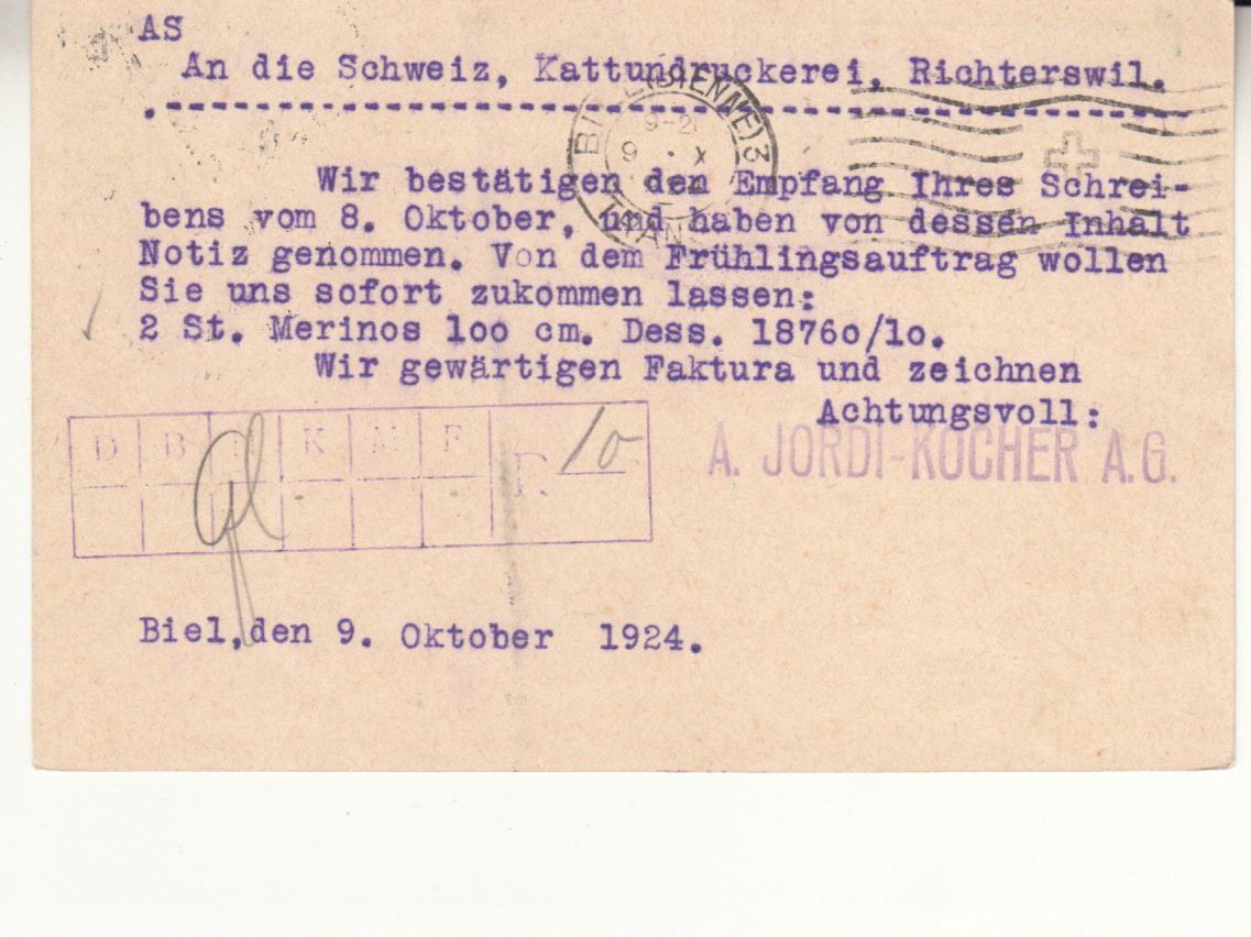Tutti i francobolli: SGK PK 103.003 mit ST Biel – Usato da Bürglen TG venduto da StampGraf 1