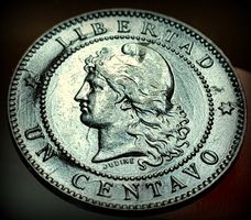 ARGENTINIEN UN CENTAVO 1893 UNZ. *RAR*