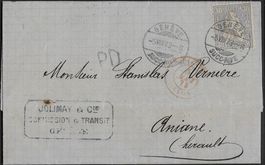 1873 Brief PD GENÈVE nach FRANKREICH Nr. 41 schön Top ab 1.-