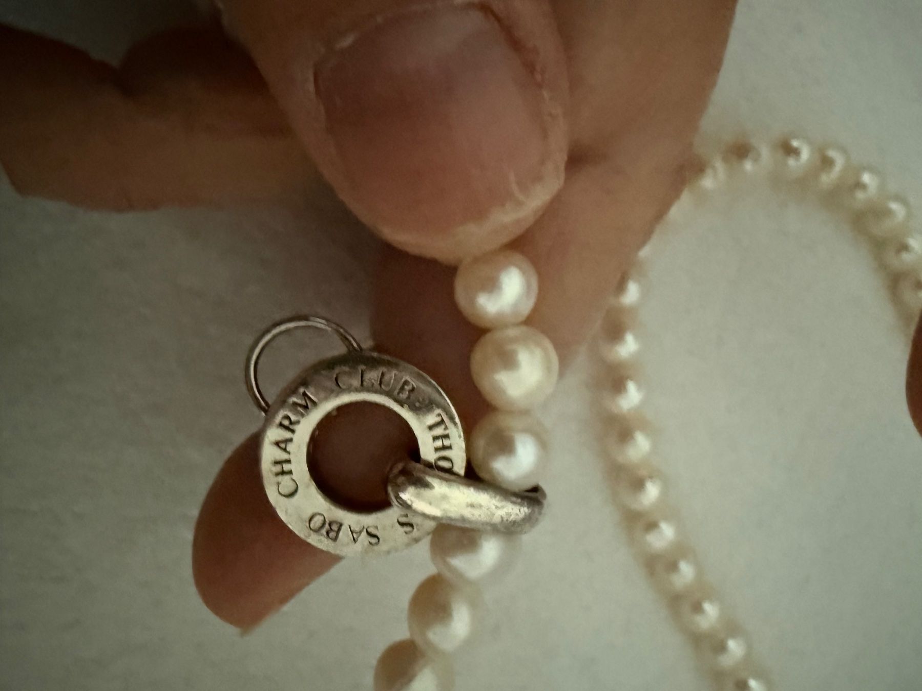 Thomas Sabo Ketten: Thomas Sabo Perlenkette mit Verschluss Silber – Gebraucht aus Allschwil von Figidindia 1