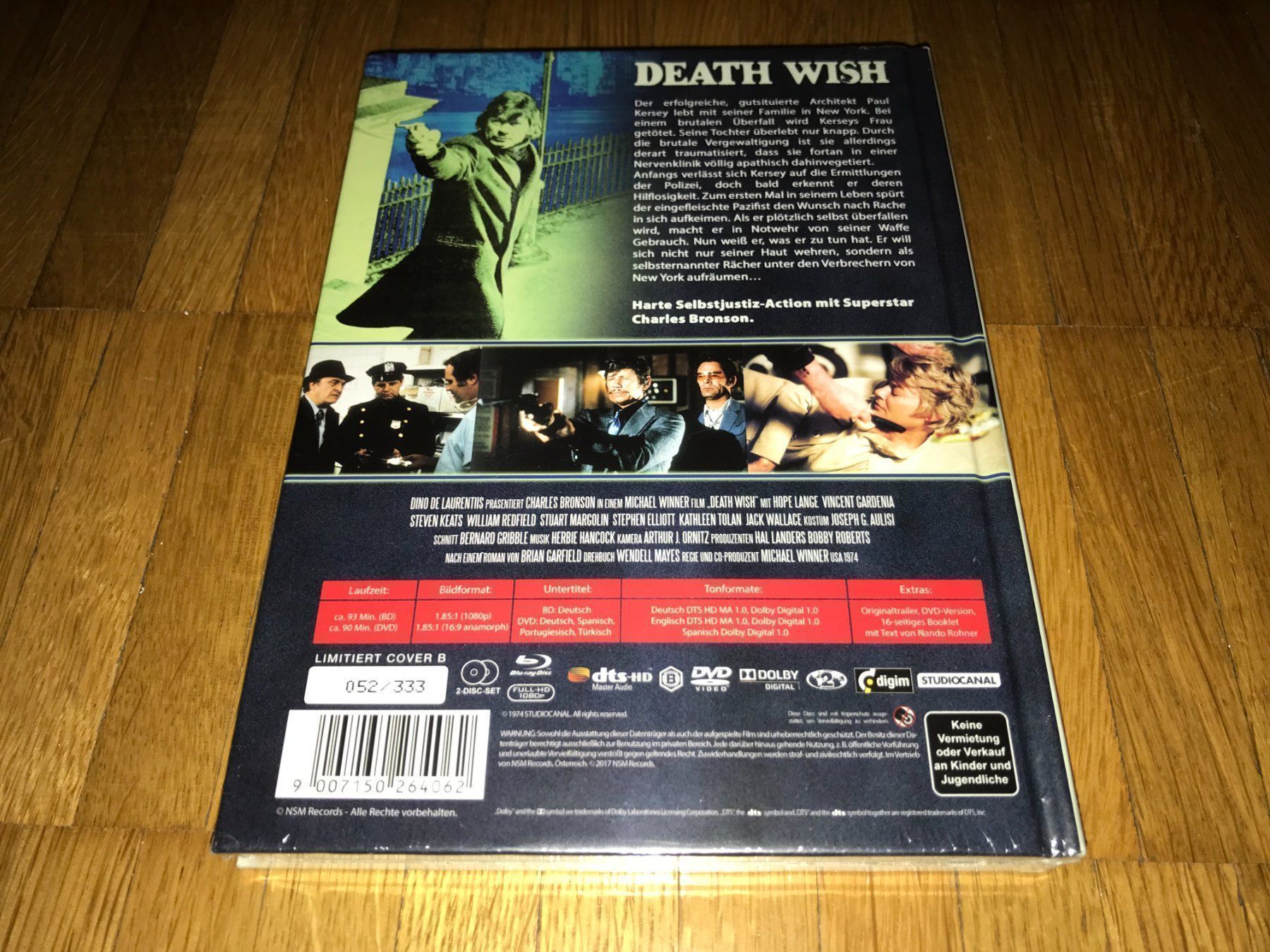 Tutti i DVDs: Death Wish - MEDIABOOK - B - NSM - UNCUT – Nuovo e nell'imballaggio originale da Basel venduto da havsok 1