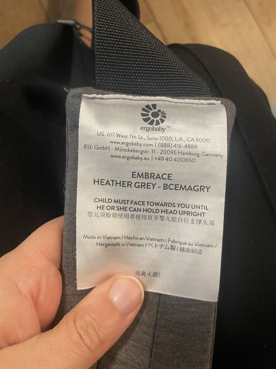 Ergobaby Bauch- & Rückentragen: Ergobaby Embrace Grey – Gebraucht aus Binningen von nathaliehannah 1