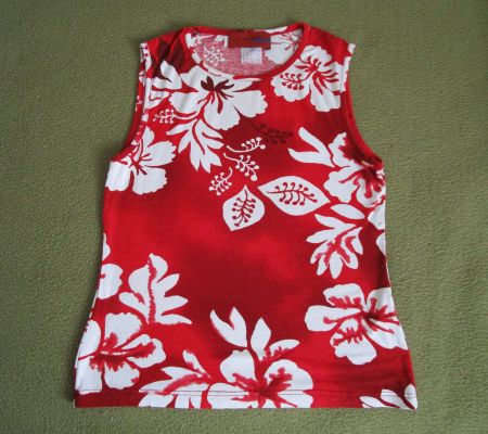 T-Shirt rot-weiss