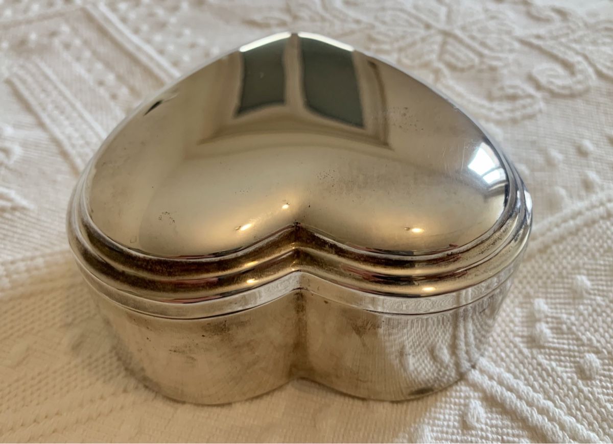 Portagioie: Vintage Schmuckdose in Herzform, versilbert – Usato da Zürich venduto da p_q7q_nichtraucher 5