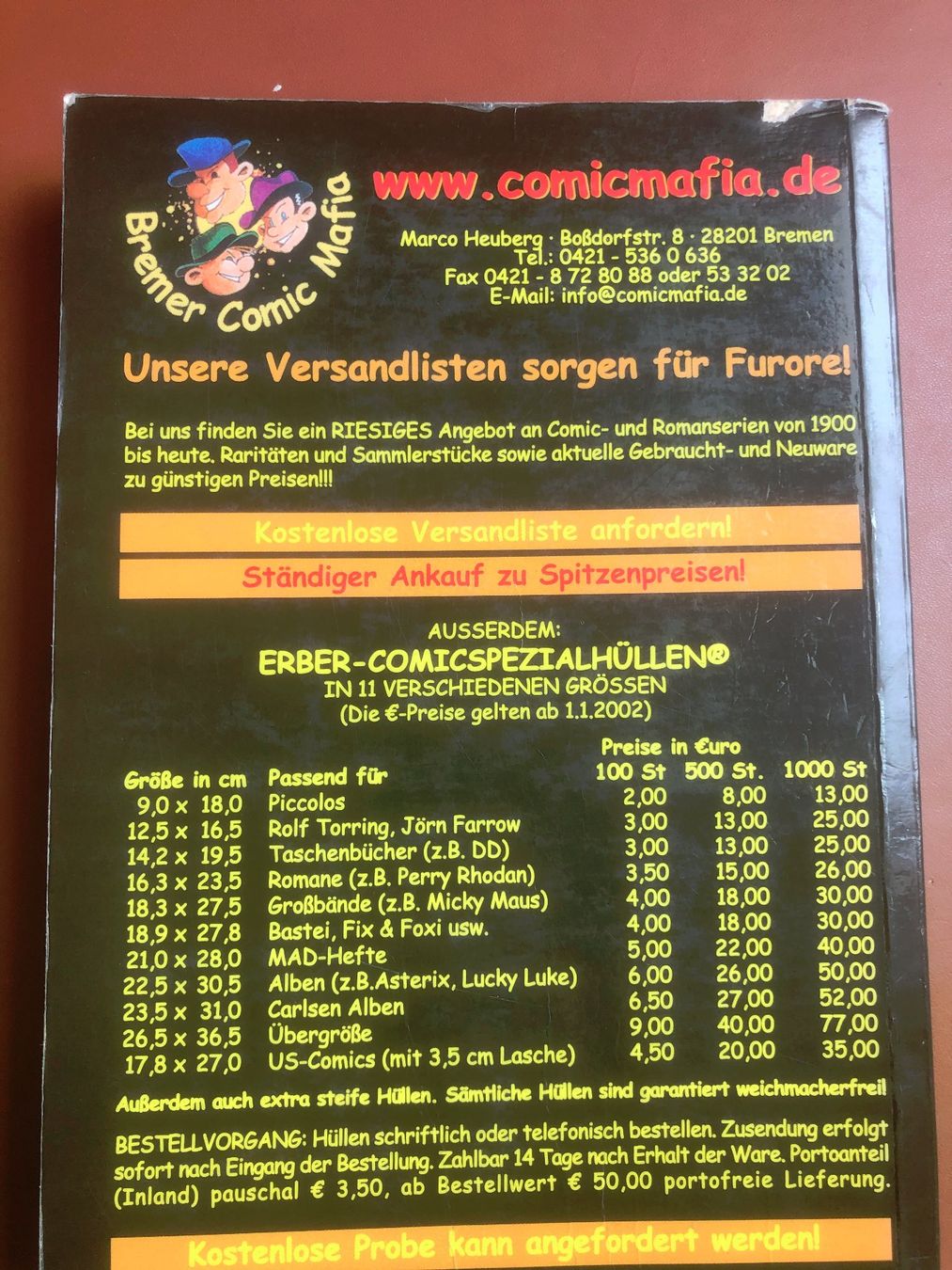 Bücher: 1. Allgemeiner Deutscher Comic Preiskatalog 2002 gebraucht – Gebraucht aus Erlinsbach SO von Elmslie 1