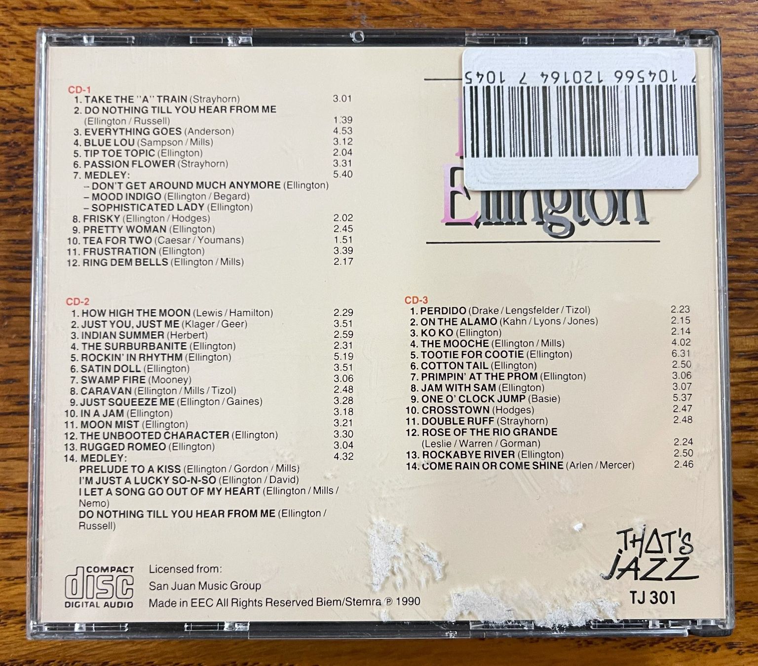 CDs: 3CD-BOX: Duke Ellington: 40 Great Jazz Performances – Gebraucht aus Oftringen von Vucki 2