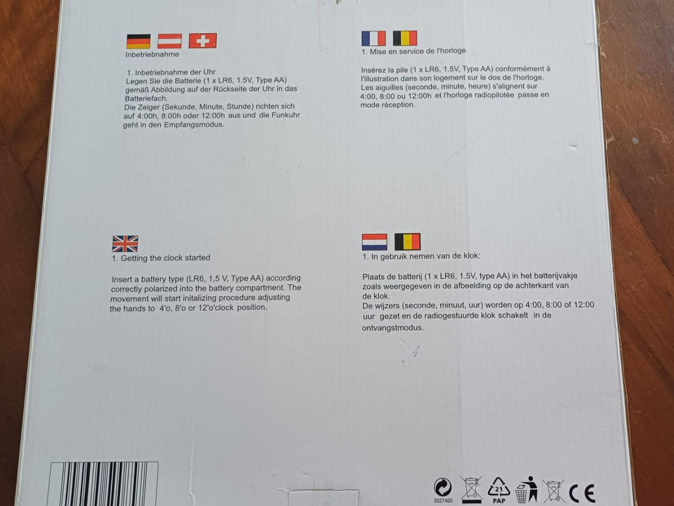 Orologi: Funkwanduhr mit Thermo und Luftfeuchtigkeitsanzeige – Nuovo e nell'imballaggio originale da Zürich venduto da carolina71 2