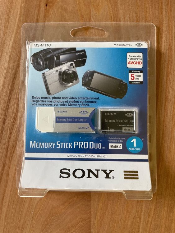 Sony Memory Stick Pro Duo 1GB (Neu und originalverpackt) in Grabs für ...