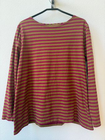 Streifenshirt aus Bio-Baumwolle, Grösse L "Gudrun Sjöden"